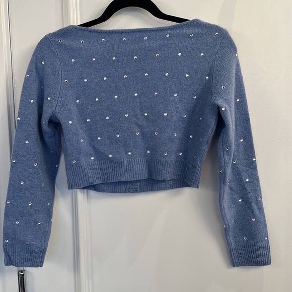 💎🪩Reformation Crystal cropped cashmere cardigan - size XS - *never worn*🪩💎 - Picture 6 of 8